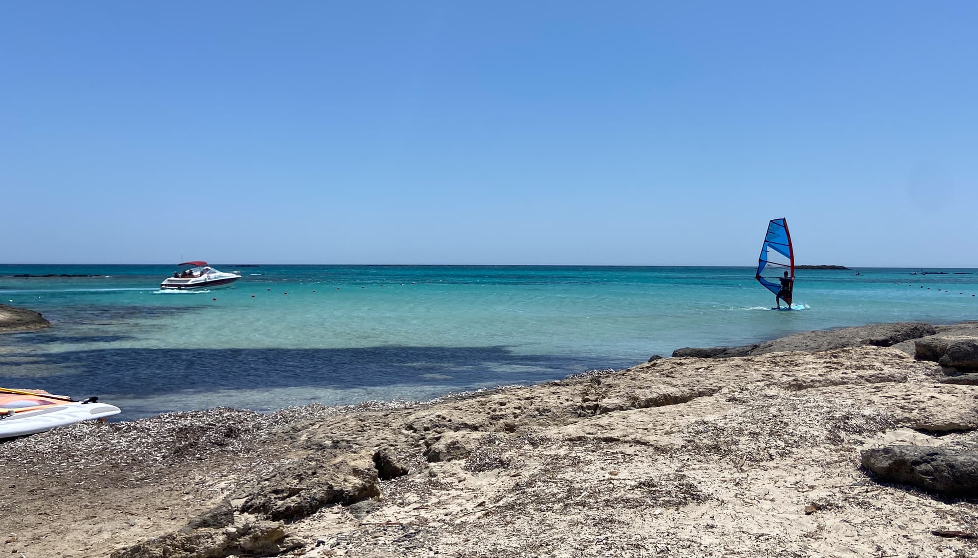Miguel windsurfing