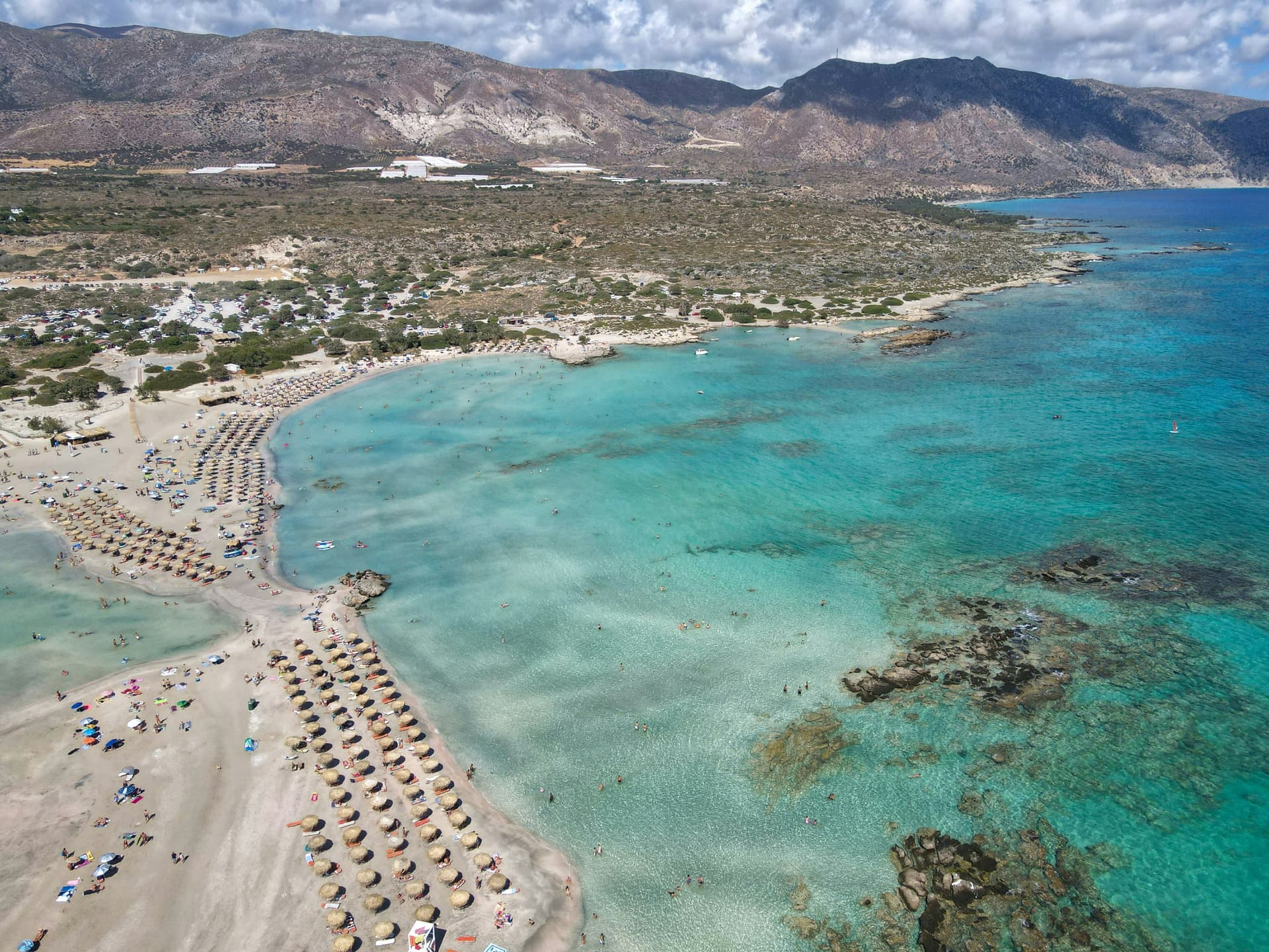 Windsurfing at Elafonisi in Crete
