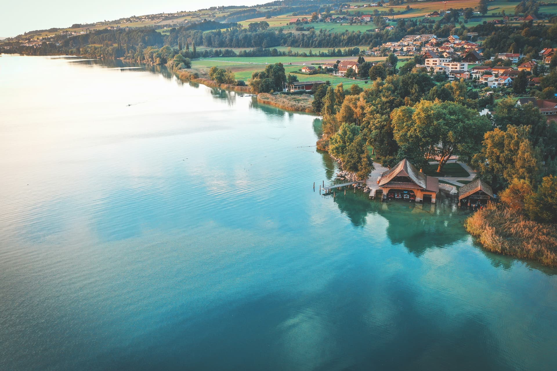 Windsurfing at Sempach on Lake Sempach